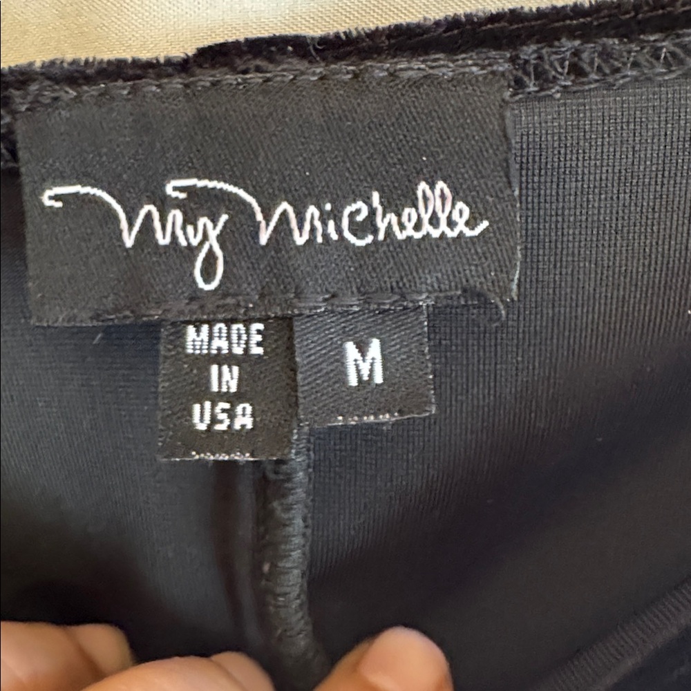 My Michelle Black Dress with Silver Accents
velvet fabric - Picture 2 of 9